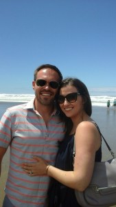 A happy couple in the sun 